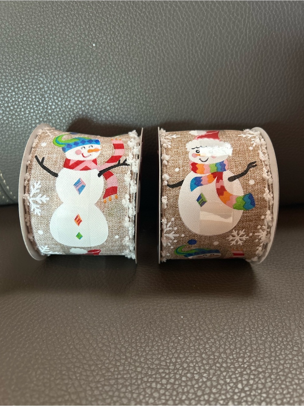 Celebrate It Burlap Snowman Ribbon